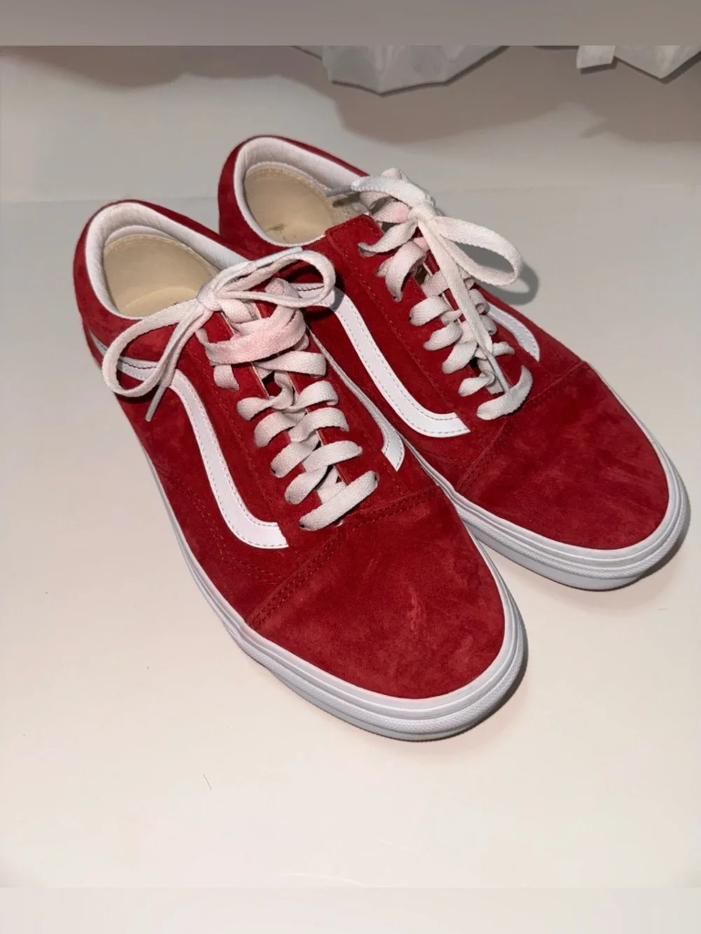 Vans Scooter Red Suede Old Skool Shoe - 8